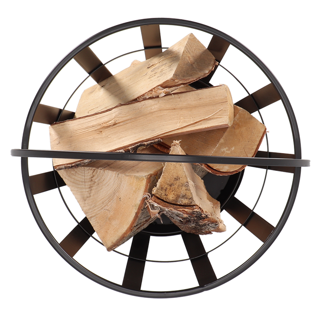 Esschert Design Vuuremmer met hout bovenaanzicht