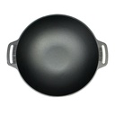 Valhal Outdoor Wokpan Gietijzer met handgrepen - 36 cm - binnekant