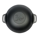 Valhal Outdoor Wokpan Gietijzer met handgrepen - 36 cm - wokpan achterkant