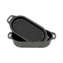 Valhal Outdoor Zwart Dutch Oven Braadpan Gietijzer met Grill Deksel Ovaal 1 liter