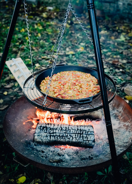 Valhal Outdoor zwart Skillet Gietijzer met Handgrepen 50 cm